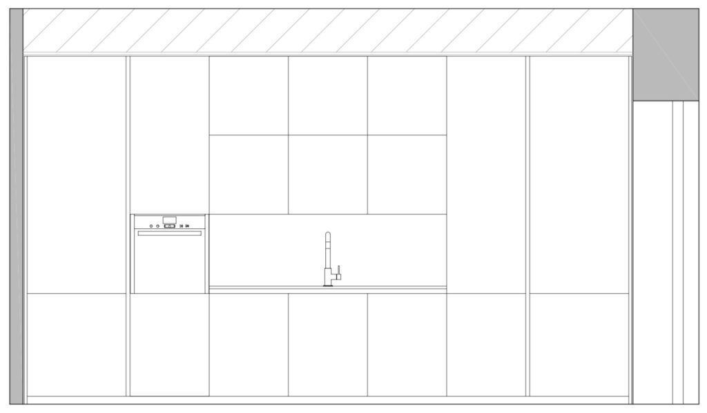cucina con portale e isola