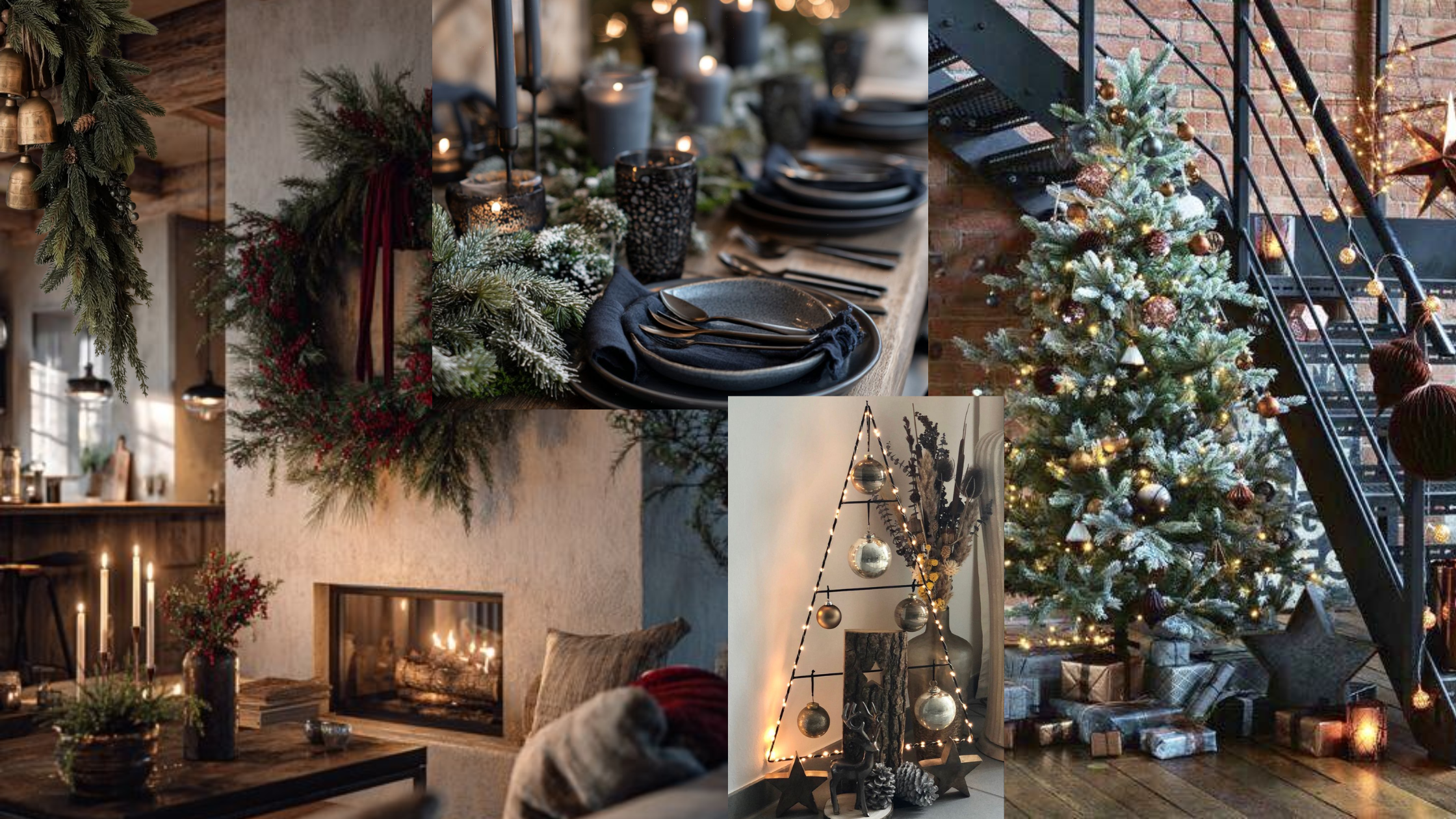moodboard natale industrial