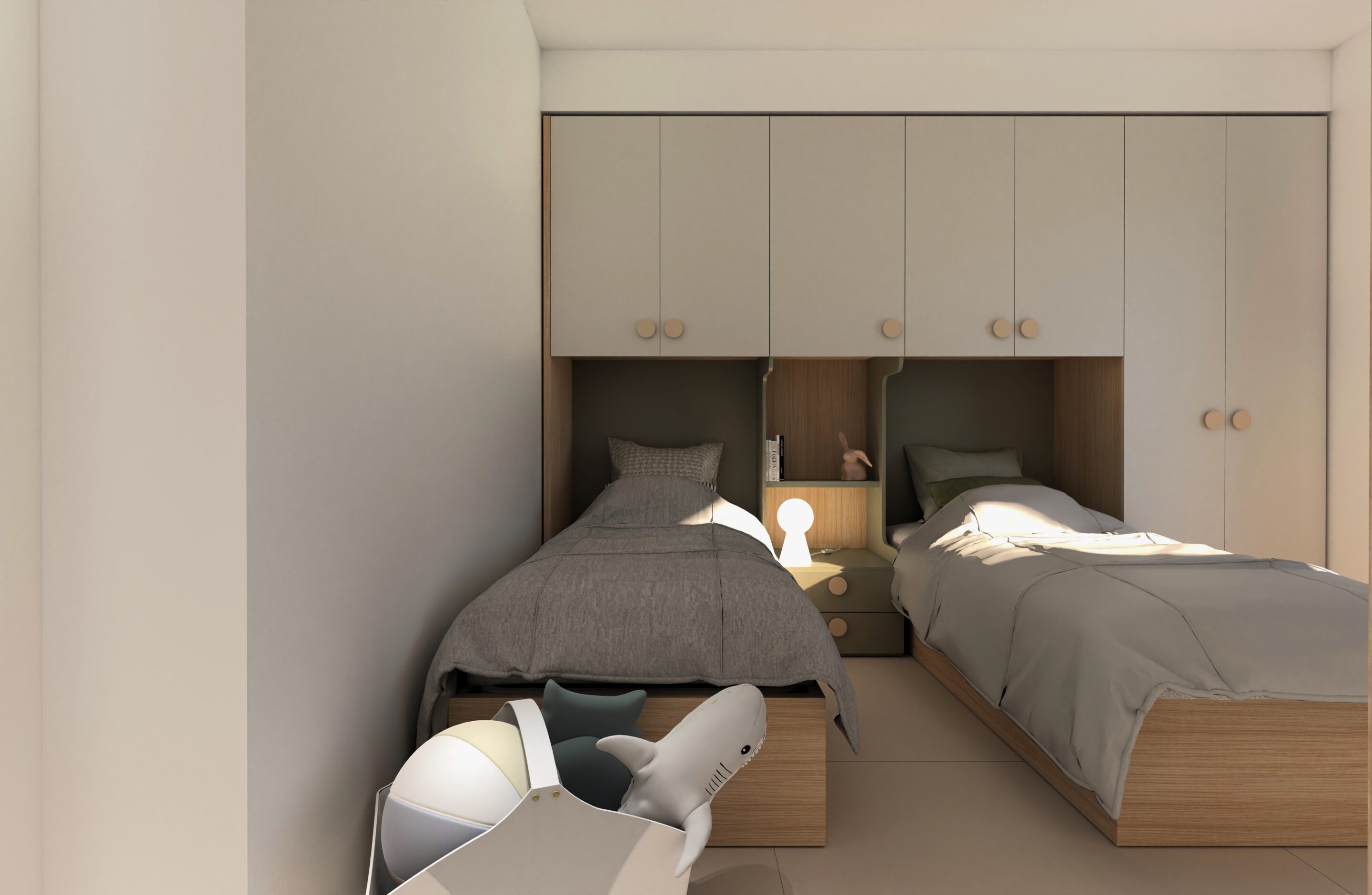 Render Cameretta letti singoli